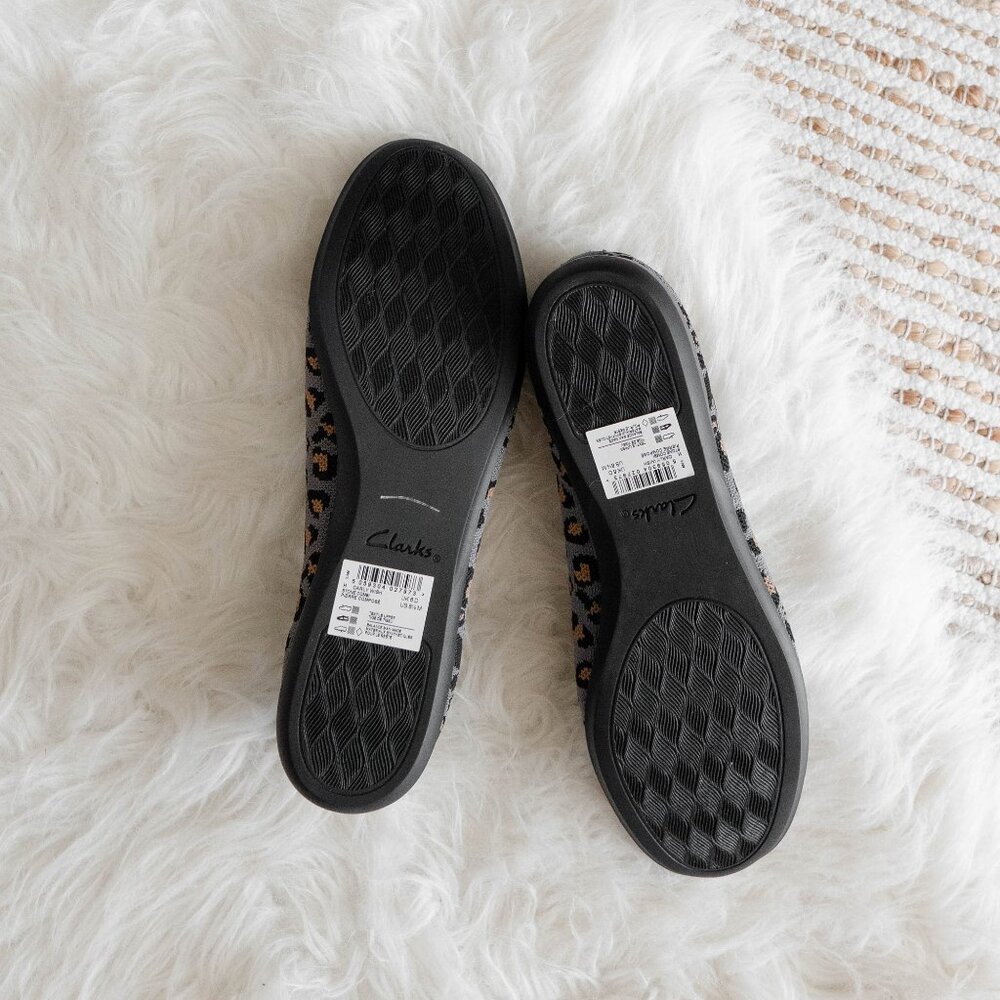 NWT Clarks Cloudsteppers Carly Wish Flats Women’s Size 8.5 Leopard Print Comfort - Picture 5 of 6